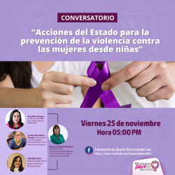 Conversatorio “Acciones del Estado para la prevención de la violencia contra las mujeres desde niñas”